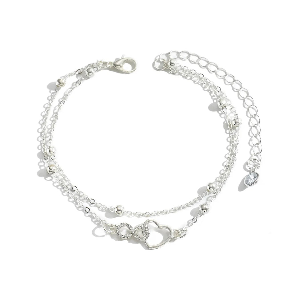 Double Heart Grace Anklet