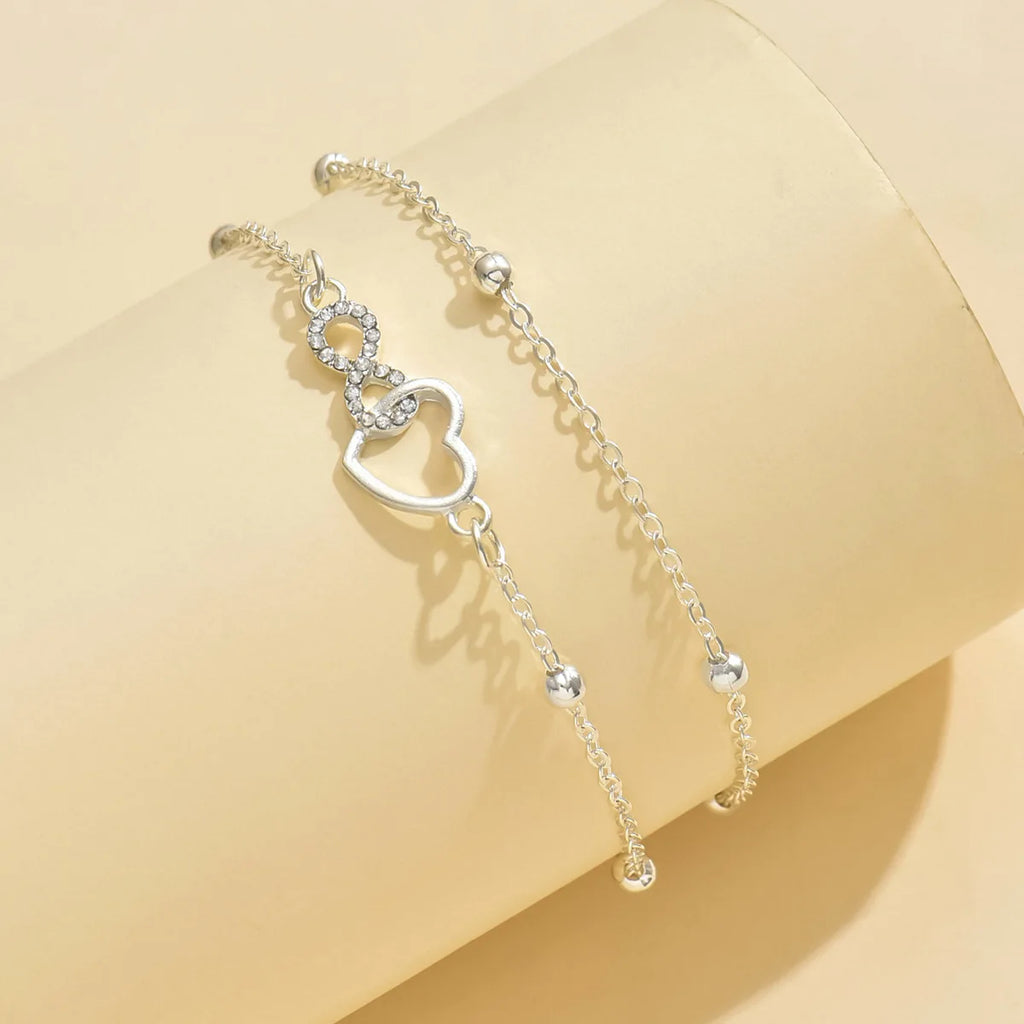 Double Heart Grace Anklet